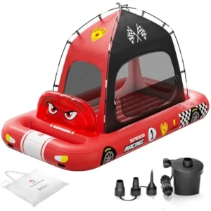 Kids Travel Air Bed with Electric Pump & Mesh Canopy
