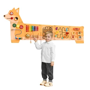 Puppy Wall Busy Board with 12 Sensory Activities
