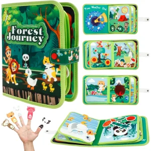 Montessori Felt Busy Book for Toddlers & Travel